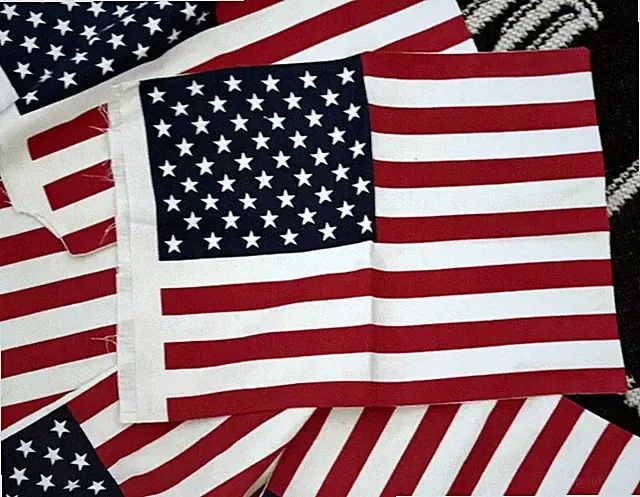 16X11.5" NEW Red White Blue AMERICAN USA FLAG THROW PILLOW Pillowcase Handmade