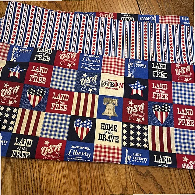 21x30” Patriotic Country Red, White, & Blue Handmade Queen Pillowcase
