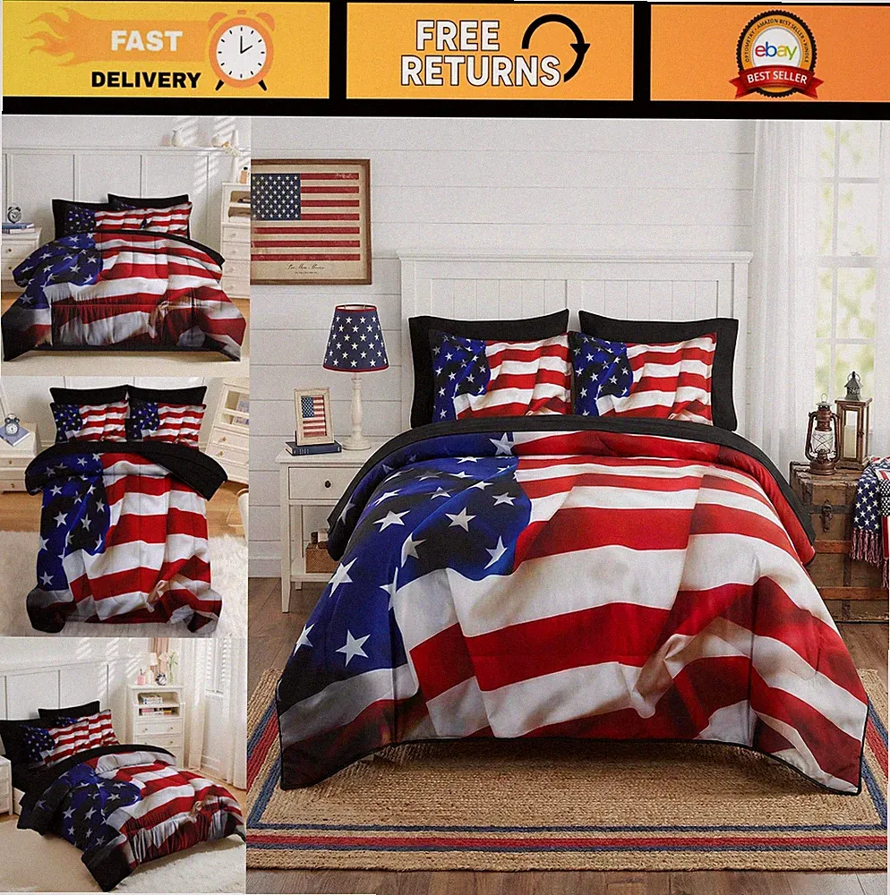 American flag bedding twin