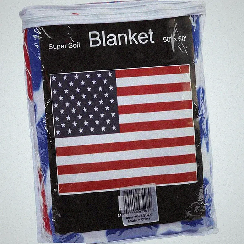 American Flag Blanket Fleece Throw Bedding Couch Cover Bed United States Print