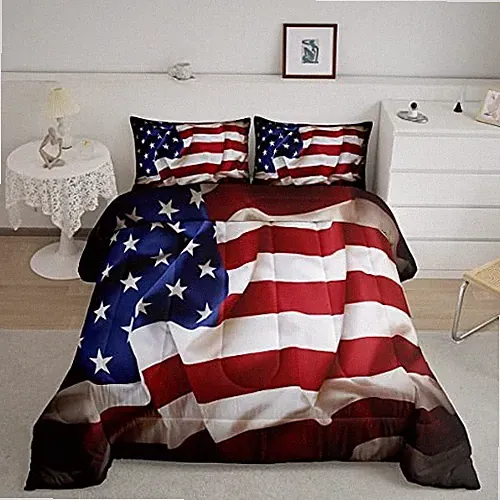 American Flag Comforter Set, United States Down Comforter Size Queen Multi 1