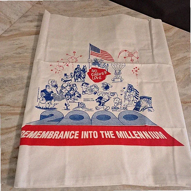 Cartoon Comic Pillowcase 'No Greater Love' Flag Patriotic American Remembrance