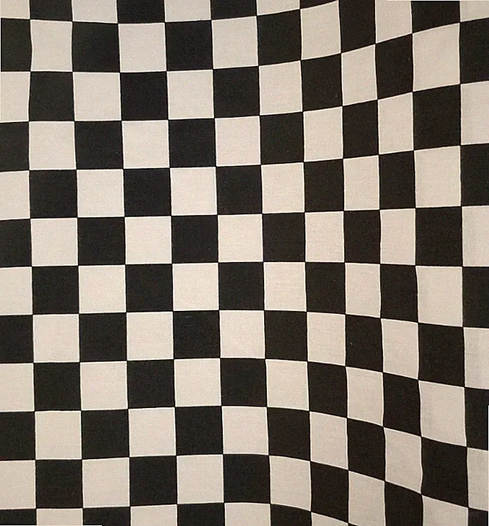 Checkered Black & White Nascar Racing Flag Poly cotton Print 60" Fabric by yard