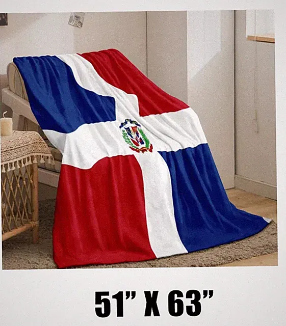 Dominican Republic Country Flag Blankets 51 in x 63 in