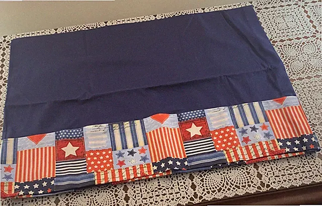 Handmade Patriotic Pillow Case 28 x 20 Inch Patriotic Stars Red Blue Brand New