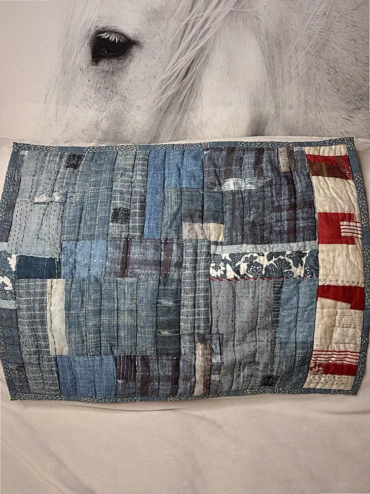 pottery barn Americana Flag Reversible Quilted 2 Standard Shams- Set Of 2