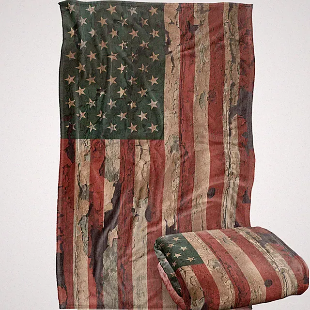Rustic American Usa Flag Distressed Silky Touch Super Soft Throw Blanket