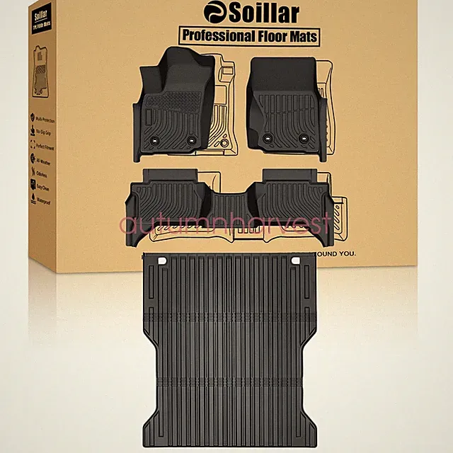 TPE Floor Mats/Trunk Liners Bed Mat 5Ft For 2024-2026 Toyota Tacoma Double Cab