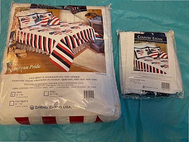 Twin Bedding SET Vintage Country Estate American Pride - Patriotic! New