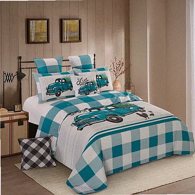 Virah Bella - Flower Truck - Lightweight Reversible Quilt Set