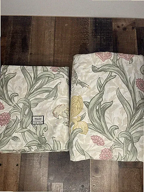 WILLIAM MORRIS Iris Summer Floral Duvet Cover & Shams- Size King